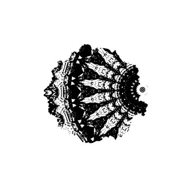 soyut grunge fırça darbesi siyah beyaz