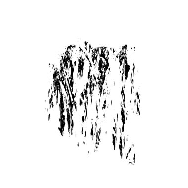 Beyaz arkaplanda soyut grunge siyah nokta izole