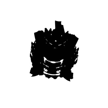 soyut grunge fırça darbesi siyah beyaz