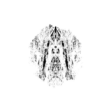 Beyaz arkaplanda soyut grunge siyah nokta izole