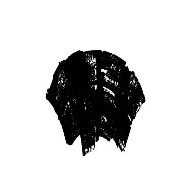 mürekkep darbeleriyle siyah ve beyaz vektör dokusu