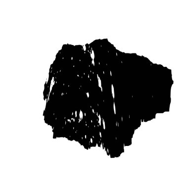 beyaz arkaplanda siyah grunge mürekkep fırçası darbesi