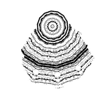 Siyah arkaplanı olan bir ağacın vektör çizimi