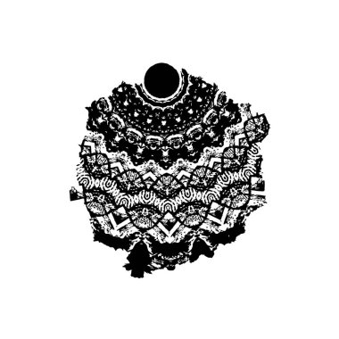 El çizimi Noel ağacı. Noel çelengi