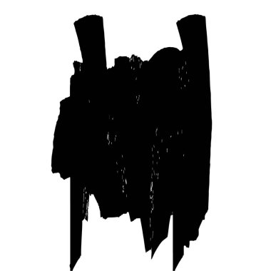 Siyah fırça darbesi ve grunge. grunge vektör soyut el boyalı element. altı çizili ve sınır tasarımı.