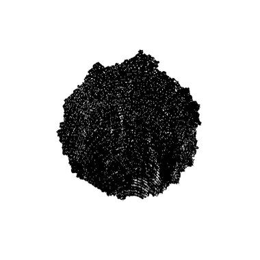 Beyaz arkaplanda soyut grunge siyah nokta izole