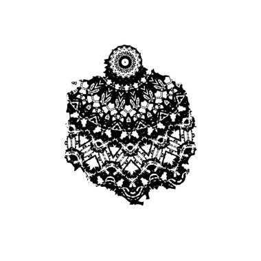 El yapımı mandala. Yuvarlak. vektör illüstrasyonu