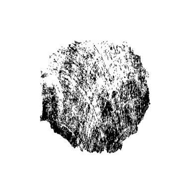 siyah fırça mürekkebi yuvarlak desen. Grunge soyut el boyaması arka plan. vektör illüstrasyonu