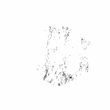 beyaz arkaplanda izole edilmiş siyah fırça darbesinin grunge dokusu 