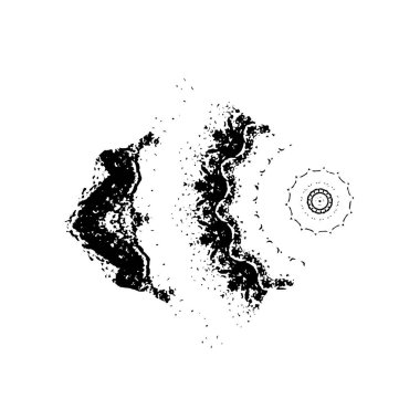 soyut grunge fırça darbesi siyah beyaz