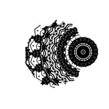 grunge fırça darbesi, siyah ve beyaz