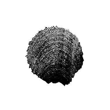 Beyaz arkaplanda soyut grunge siyah nokta izole