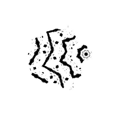 grunge fırça darbesi, siyah ve beyaz