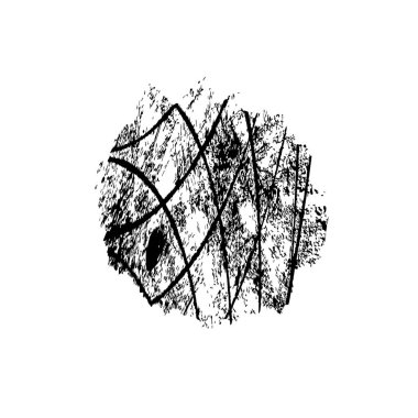 siyah ve beyaz grunge fırça darbesi 