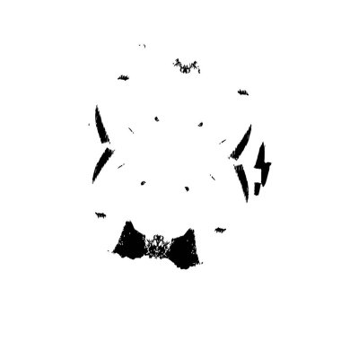 siyah ve beyaz lekeli grafik web illüstrasyonu