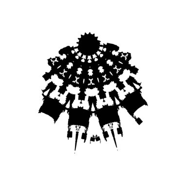 Siyah beyaz desenli, soyut arkaplan