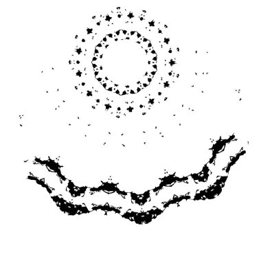 Siyah beyaz desenli, soyut arkaplan