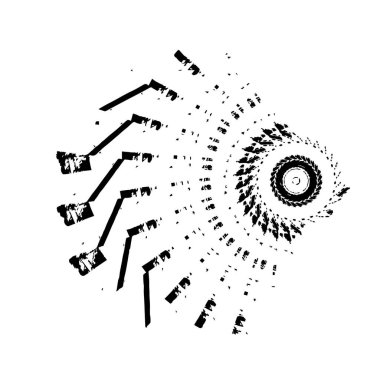 siyah ve beyaz lekeli grafik web illüstrasyonu