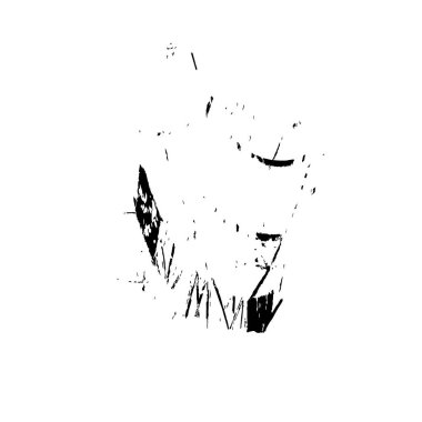 siyah ve beyaz grunge fırça darbesi 
