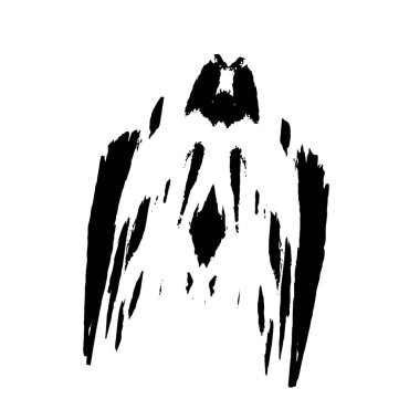 siyah ve beyaz grunge fırça darbesi 