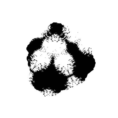 siyah ve beyaz grunge fırça darbesi 