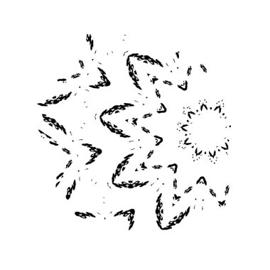 siyah ve beyaz grunge fırça darbesi 