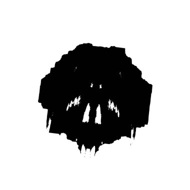 siyah ve beyaz grunge fırça darbesi 