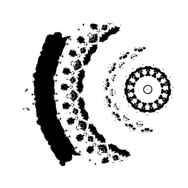 siyah ve beyaz grunge fırça darbesi 