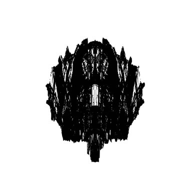 Grunge siyah ve beyaz dokusu. Soyut nokta izole edildi