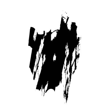 Siyah fırça darbesi ve el. grunge soyut el - boyanmış elementler.