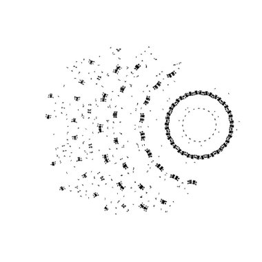 Sosyal medya pazarlaması. Sosyal ağ simgeleriyle iletişim konsepti. Vektör çizimi. modern pazarlama simgesi.