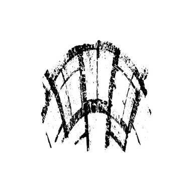 Grunge siyah ve beyaz dokusu. Soyut nokta izole edildi