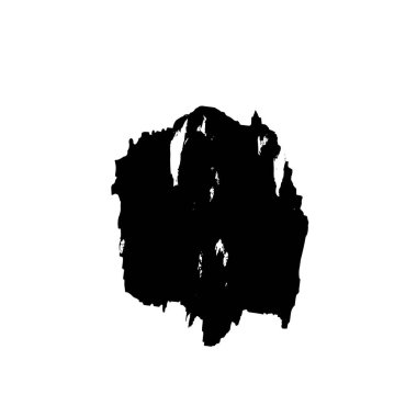 Fırça darbesi, grunge siyah boya fırçası.