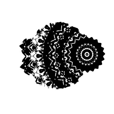 soyut mandala, karalama, vektör illüstrasyonu