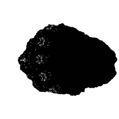 Beyaz arka plan üzerinde izole siyah mürekkep lekesi