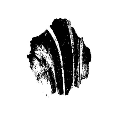 beyaz arkaplanda grunge siyah mürekkep darbesi