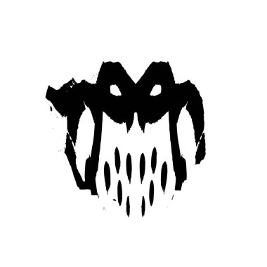 grunge fırça darbesi siyah beyaz 