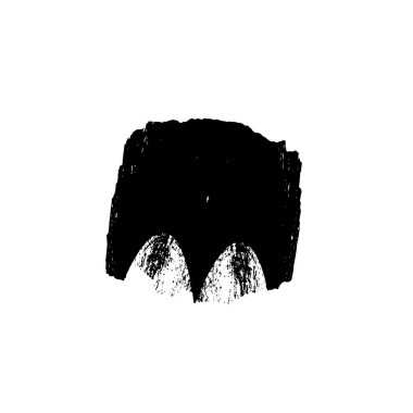 beyaz arkaplanda grunge siyah mürekkep darbesi