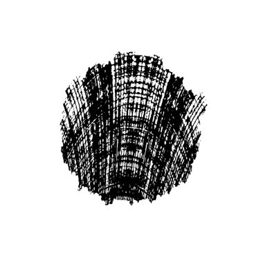 beyaz arkaplanda grunge siyah mürekkep darbesi