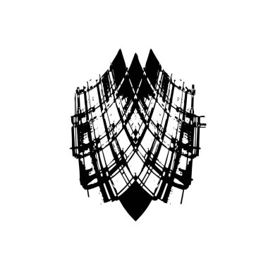 beyaz arkaplanda grunge siyah mürekkep darbesi