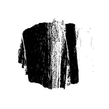 beyaz arkaplanda grunge siyah mürekkep darbesi