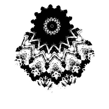 beyaz arkaplanda grunge siyah mürekkep darbesi