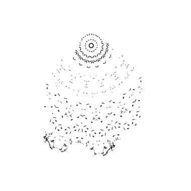 beyaz arkaplanda grunge siyah mürekkep darbesi