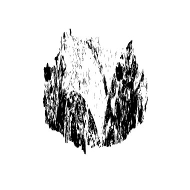 beyaz arkaplanda grunge siyah mürekkep darbesi