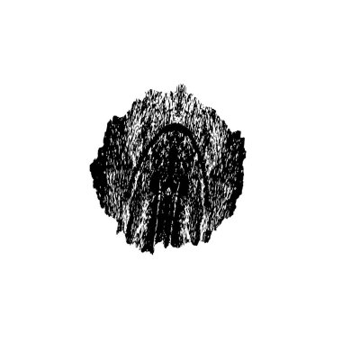 beyaz arkaplanda grunge siyah mürekkep darbesi