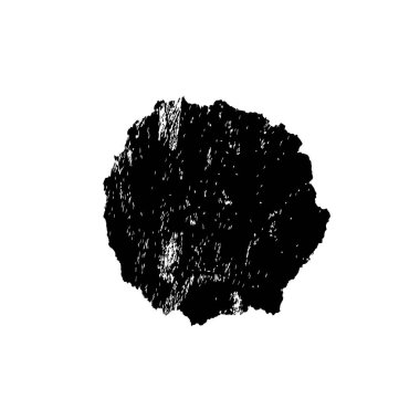 beyaz arkaplanda grunge siyah mürekkep darbesi