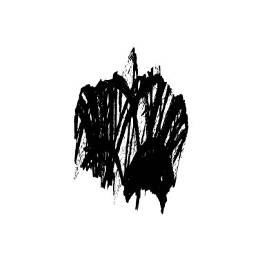 beyaz arkaplanda grunge siyah mürekkep darbesi
