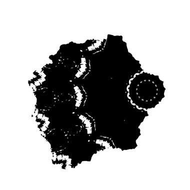 beyaz arkaplanda grunge siyah mürekkep darbesi