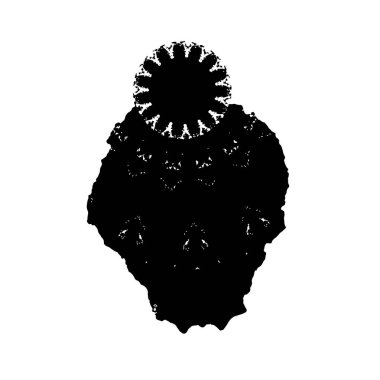 beyaz arkaplanda grunge siyah mürekkep darbesi