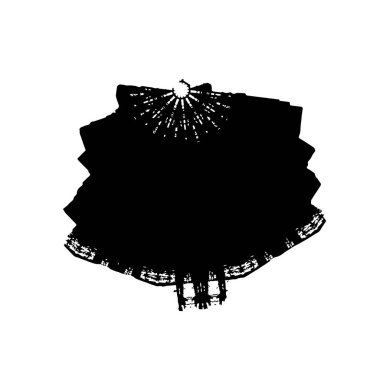 beyaz arkaplanda grunge siyah mürekkep darbesi